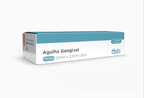 Agulha Gengival 27G (Longa) - 30x0,3mm