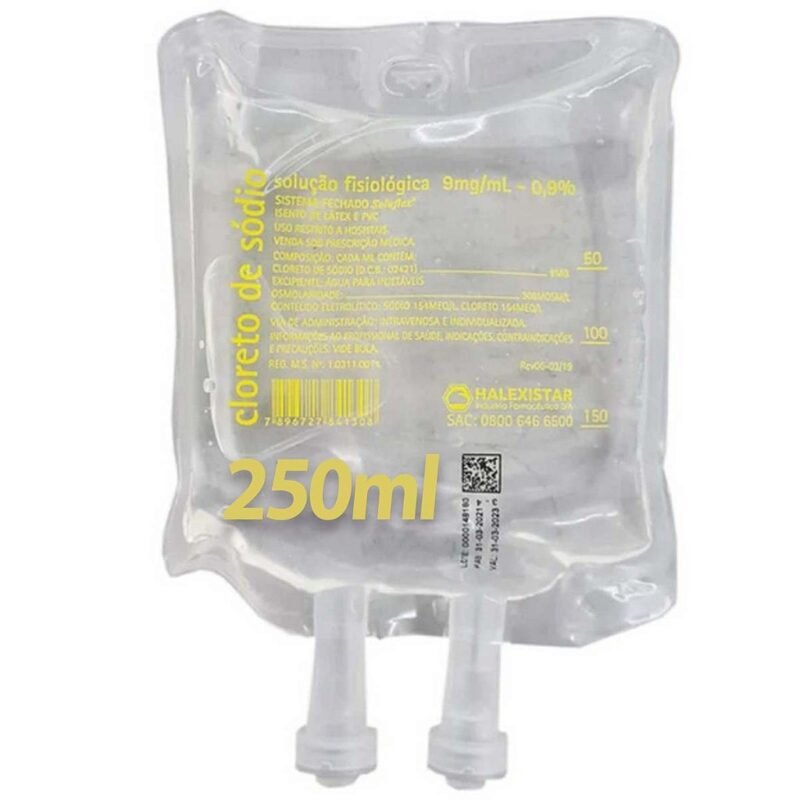 Soro Fisiológico Cloreto de Sódio 0,9% - 250ml - Sist. Aberto (Halexistar)