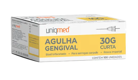 Agulha Gengival 30G (Curta) 30x0,25mm